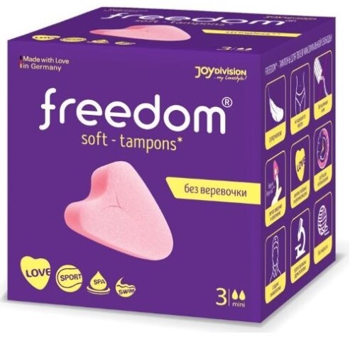 Купить Freedom тампоны женские гигиенические mini 3 шт. цена