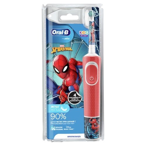 Oral-b зубная щетка d100,413,2k spiderman/тип 3710/электрическая