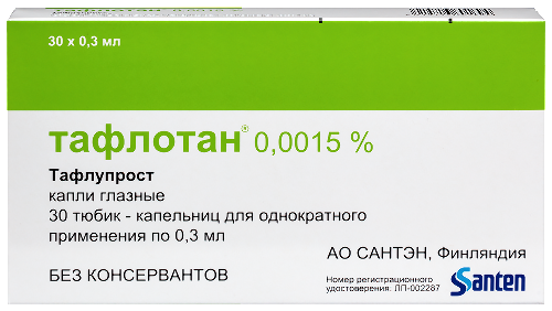 Купить Тафлотан® капли глазные 0,0015 % тюбик-капельница 0,3 мл х 30 цена
