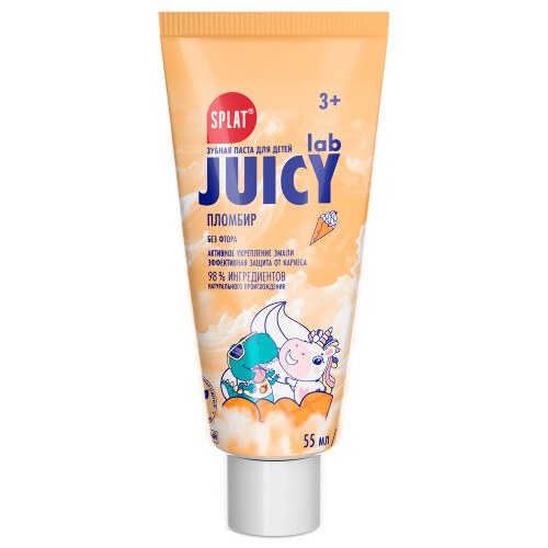 Splat juicy lab зубная паста без фтора пломбир 72 гр