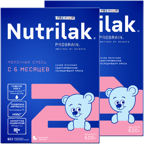 Набор из 2х уп NUTRILAK PREMIUM 2 СМЕСЬ СУХ МОЛОЧНАЯ АДАПТИР 600,0 по спец.цене
