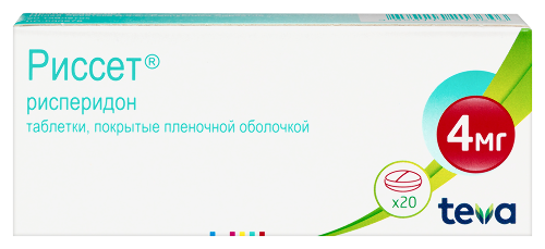 Риссет 4 мг 20 шт. таблетки, покрытые пленочной оболочкой
