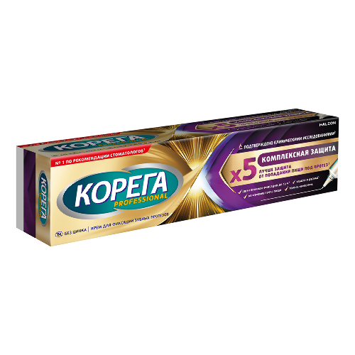 Корега professional крем для фиксации зубных протезов комплексная защита 40 гр