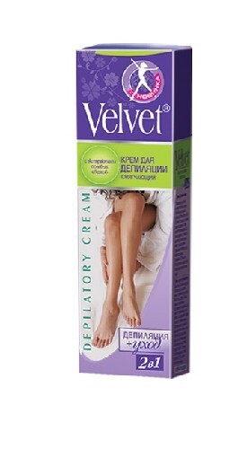 Velvet крем для депиляции 2 в 1 смягчающий с экстрактом полевых цветов 100 мл