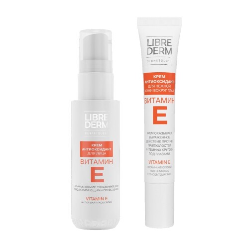 Набор ЛИБРИДЕРМ ВИТАМИН Е: крем-антиоксидант для лица + крем-антиоксидант для глаз