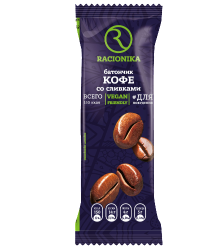 Racionika diet батончик для похудения кофе со сливками 50 гр