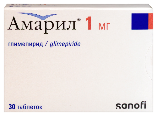 Купить Амарил 1 мг 30 шт. таблетки цена
