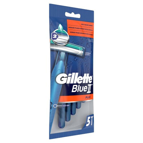 Gillette blue 2 plus бритвы безопасные одноразовые 5 шт.