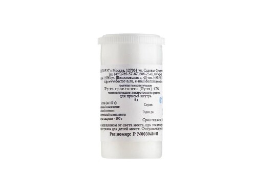 Купить Рута гравеоленс (рута) c6 гомеопатический монокомпонентный препарат растительного происхождения 5 гр гранулы гомеопатические цена