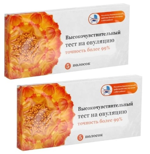 Набор Тест на овуляцию высокочувст №5 из 2 уп со скидкой