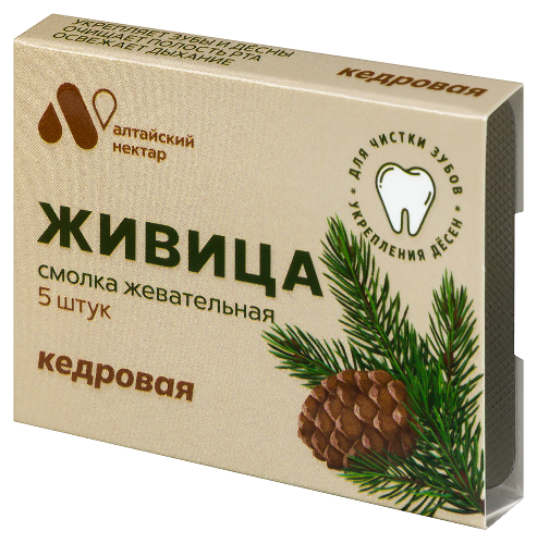 Живица смолка жевательная из смолы кедра 5 шт.