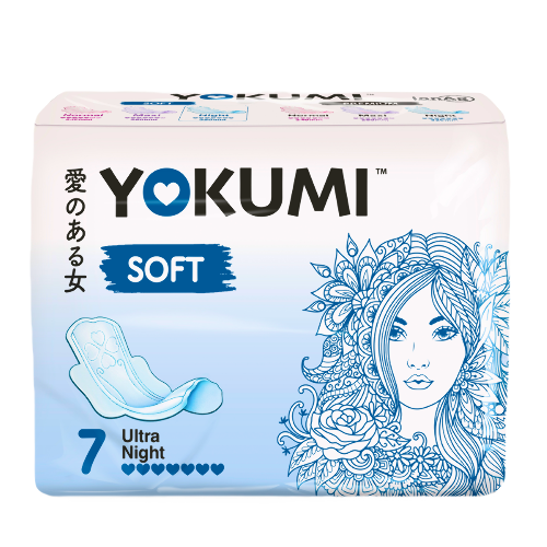 Купить Yokumi прокладки женские гигиенические soft ultra night 7 шт. цена