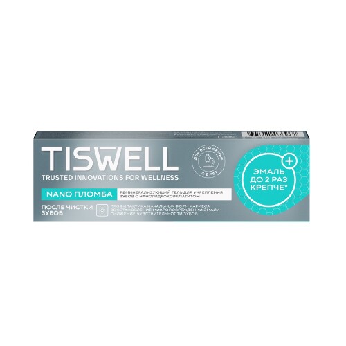 Tiswell гель для зубов реминерализующий с наногидроксиапатитом для всей семьи 40 мл