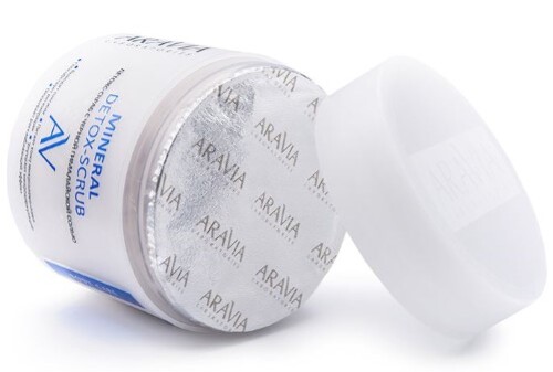 Aravia laboratories детокс-скраб для тела с черной гималайской солью mineral detox-scrub 300 мл