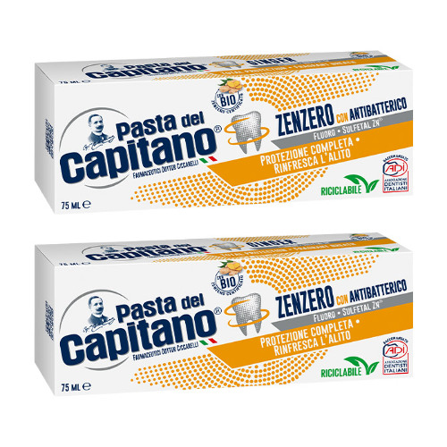 НАБОР 2=1 PASTA DEL CAPITANO ЗУБНАЯ ПАСТА АБСОЛЮТНАЯ ЗАЩИТА ИМБИРЬ 75МЛ
