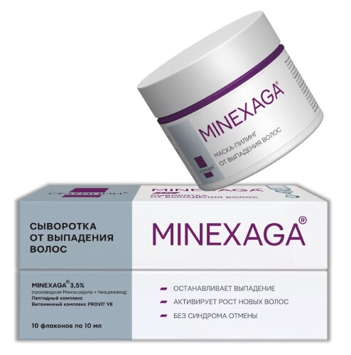 Набор MINEXAGA: сыворотка MINEXAGA + маска-пилинг MINEXAGA