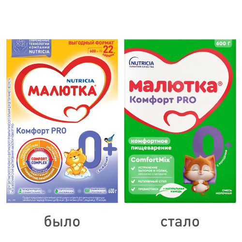 Малютка смесь молочная комфорт pro 600 гр/0-12 мес