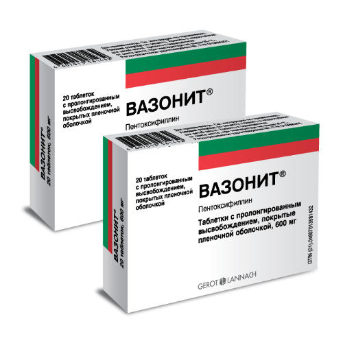 Набор для восстановления после инсульта из 2 уп. Вазонит 0,6 N20 табл со скидкой