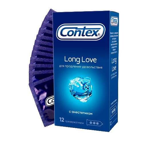 Contex презерватив long love продлевающие с анестетиком 12 шт.