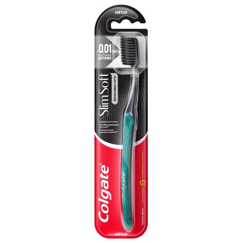 Colgate шелковые нити с древесным углем зубная щетка/мягкая