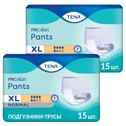 Набор 1+1 Тена подгузники-трусы д/взрослых pants normal при средней степени недержания №15 размер XL по специальной цене