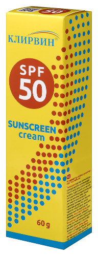 Клирвин крем солнцезащитный spf 50 для тела 60 гр