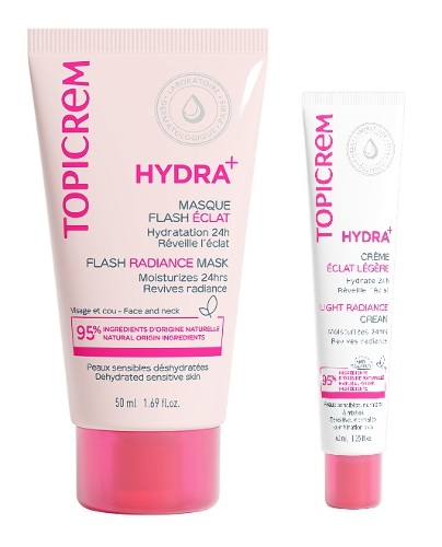 Набор Топикрем Hydra+ крем легкий сияние 40мл + маска мгновенное сияние 50мл со скидкой