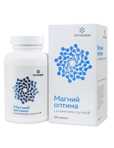 Купить Магний оптима с витаминами группы в 120 шт. капсулы массой 0,62 мг/летофарм/ цена
