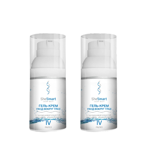 Набор 1+1 SheSmart Гель-крем уход вокруг глаз со скидкой 50%