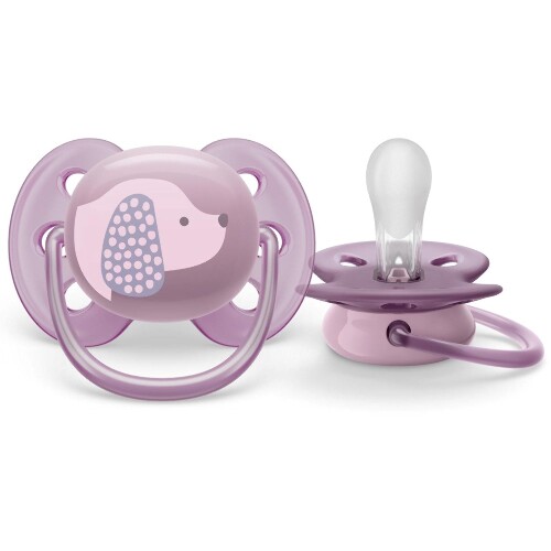 Avent соска-пустышка силиконовая ultra soft 6-18 мес 1 шт. scf091/18