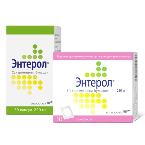 Набор Энтерол 0,25 N30 капс флак + Энтерол 0,25 N10 пак пор д/сусп со скидкой