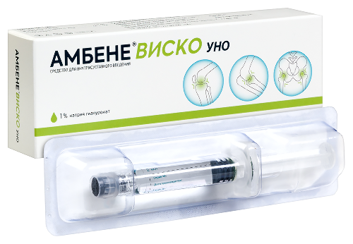Амбене виско уно средство для внутрисуставного введения 1% 2 мл 1 шт. шприц