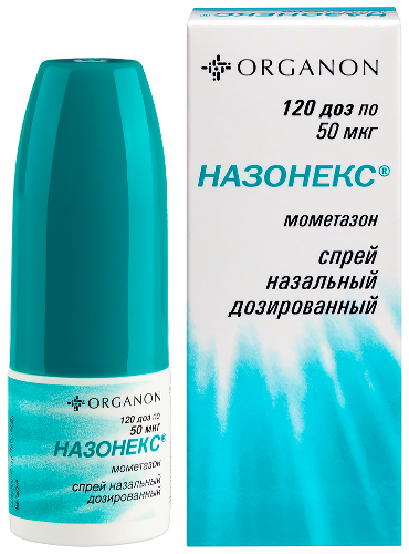 Купить Назонекс 50 мкг/доза 18 г 120 доз спрей назальный цена