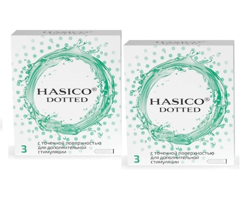 Набор из 2х средств HASICO: 1+ 1 ПРЕЗЕРВАТИВЫ HASICO С ТОЧКАМИ N3