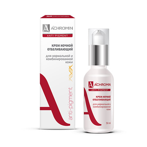 Купить Achromin anti-pigment крем отбеливающий ночной для нормальной и комбинированной кожи 50 мл цена