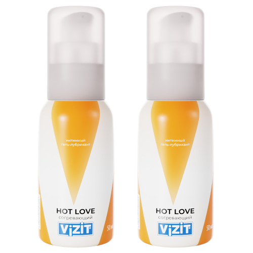 Набор Vizit гель-лубрикант Hot love согревающий 50 мл - закажи 2 по специальной цене