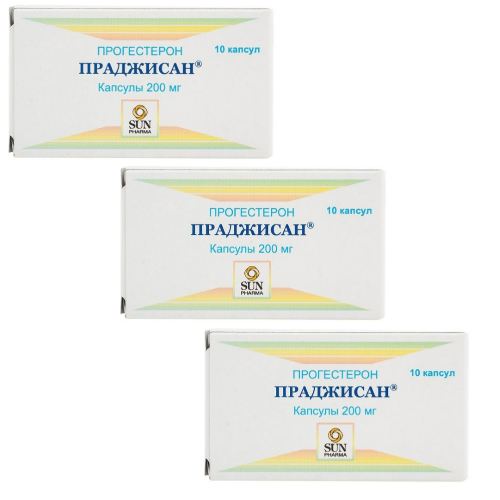 Набор из 3 уп Праджисан 200 мг 10 шт капсулы