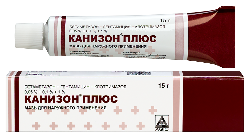 Канизон плюс 0,05 % + 0,1 % + 1 % мазь для наружного применения 15 гр