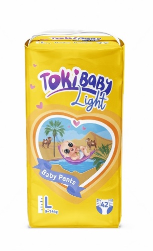 Подгузники - трусики Tokibaby Light детские L 9 - 14 кг 42 шт