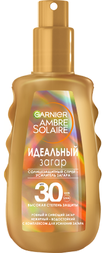 Купить Garnier ambre solaire спрей усилитель загара солнцезащитный идеальный загар spf30 150 мл цена
