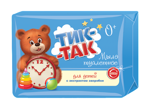 Купить Тик-так мыло для детей с экстрактом зверобоя для нежной и чувствительной кожи 0+ 150 гр цена