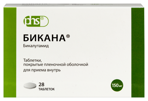 Купить Бикана 150 мг 28 шт. таблетки, покрытые пленочной оболочкой цена
