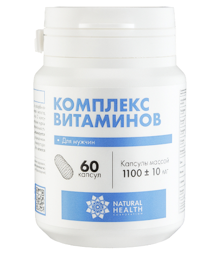 Купить Natural health комплекс витаминов для мужчин 60 шт. капсулы массой 1100 мг цена