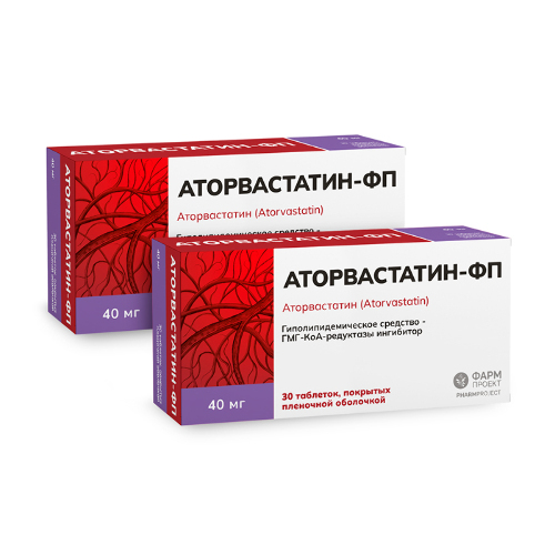 Набор из 2х упаковок АТОРВАСТАТИН-ФП 0,04 N30 ТАБЛ П/ПЛЕН/ОБОЛОЧ по специальной цене