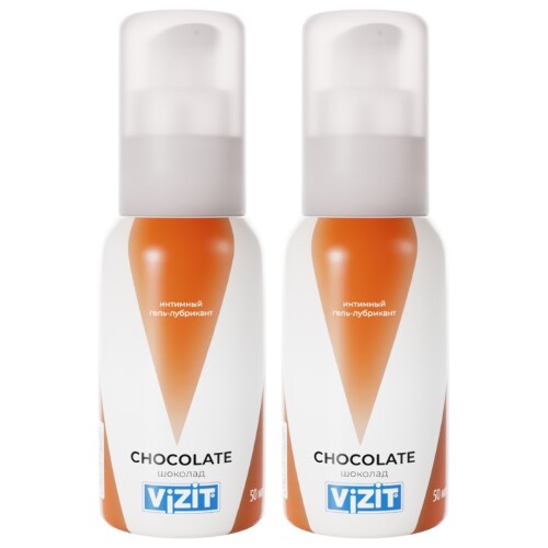 Набор Vizit гель-лубрикант chocolate с ароматом шоколада 50 мл – закажи 2 по цене 1