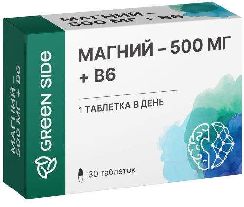 МАГНИЙ-500МГ+В6