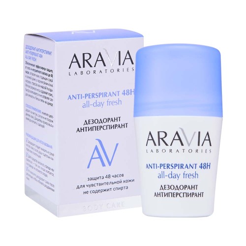 Aravia laboratories дезодорант-антиперспирант anti-perspirant 48h all-day fresh 50 мл