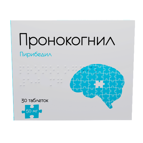 Купить Пронокогнил 50 мг 30 шт. таблетки с пролонгированным высвобождением, покрытые пленочной оболочкой цена