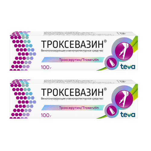 Набор из 2ух уп. Троксевазин гель 100г по специальной цене