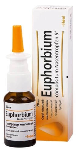 Купить Эуфорбиум композитум назентропфен с спрей назальный гомеопатического применения 20 мл цена